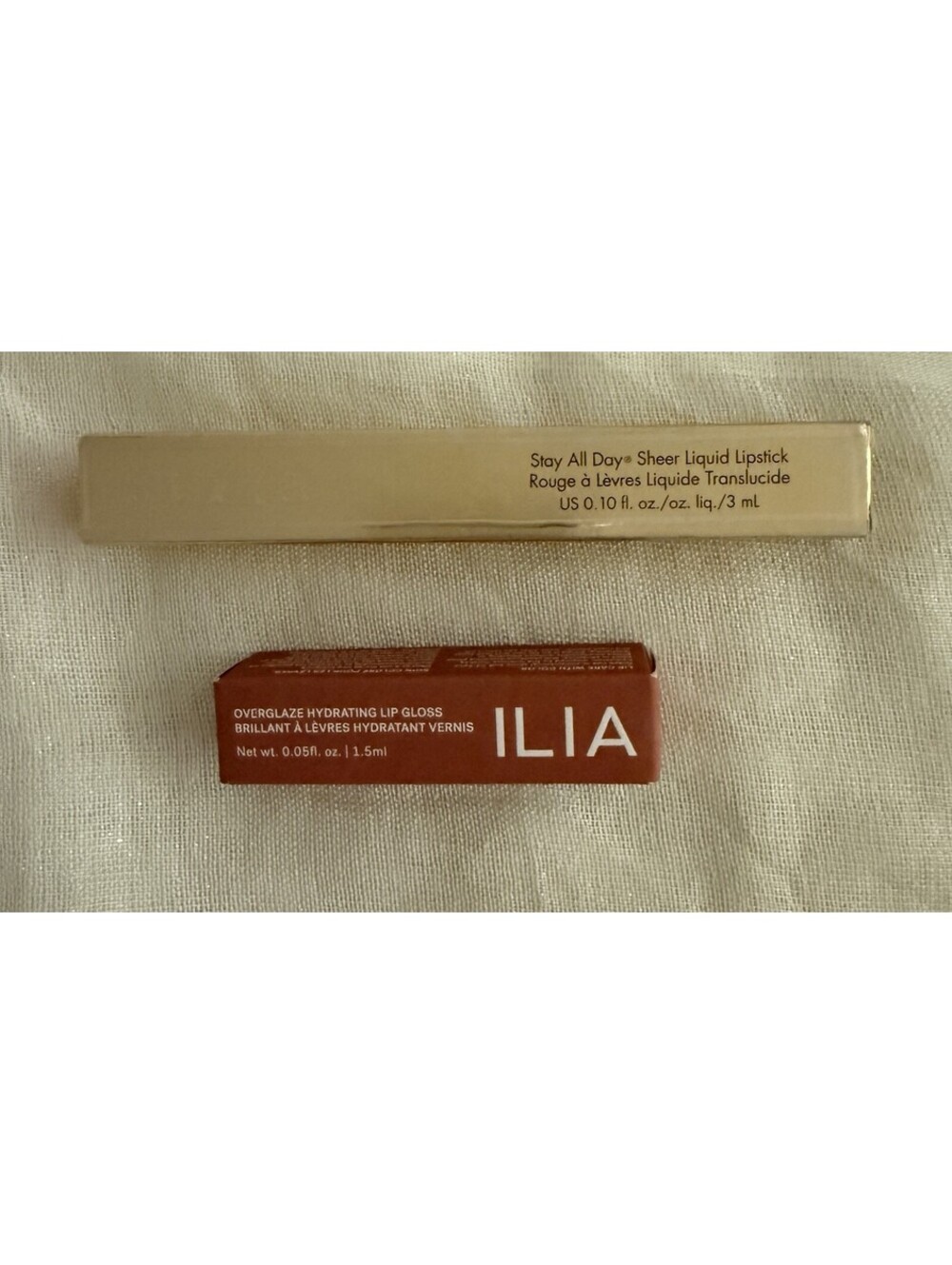 Stila Sheer Sorriso Liquid Lipstick + ILIA Enamel Lip Gloss Mini Duo NIB